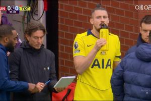 热刺第32分钟被迫调整，奥多贝尔被换下，后卫德勒古欣替补登场