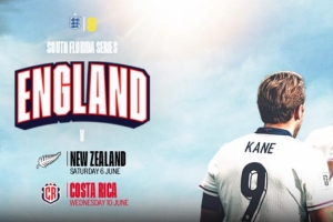 官方：英格兰队将在6月于佛罗里达热身赛对阵新西兰和哥斯达黎加