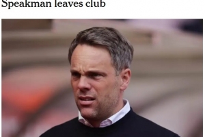 奥恩斯坦：桑德兰运动主管克里斯蒂安·斯皮克曼即日起离任