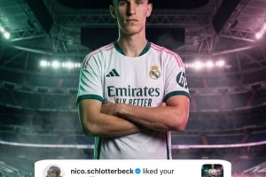 博主：施洛特贝克点赞其穿皇马球衣帖子，他若今夏离队只想来皇马