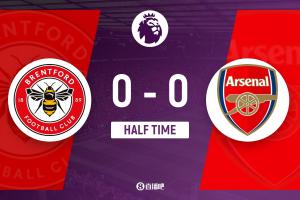 半场-阿森纳0-0布伦特福德 拉亚险些送礼+神扑双方合计4射1正