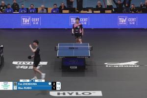 欧冠国乒德比告负！樊振东2-3温瑞博，欧冠1/4决赛次回合先丢一分