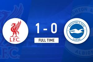 半场-利物浦暂1-0布莱顿 琼斯破门凯尔凯兹助攻