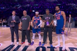 投篮之星决赛：神仙打架 尼克斯队狂轰47分击败卡梅隆队38分