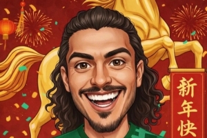 国安拉莫斯：向球迷们送上新年祝福！穿上这身绿色球衣我无比自豪