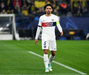 法比尼奥：马尔基尼奥斯在巴黎和国家队都是领袖，保持很高的水平