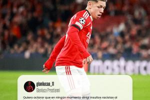 否认种族歧视！本菲卡官方声援普雷斯蒂亚尼：始终与你站在一起！