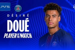 替补双响+造三球，官方：杜埃当选巴黎vs摩纳哥全场最佳球员