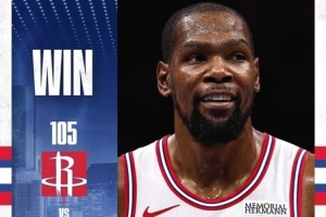 当爹又当妈！火箭官方发布赢球海报：封面人物杜兰特