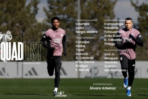 皇马客战奥萨苏纳大名单：姆巴佩维尼修斯领衔锋线，罗德里戈缺席