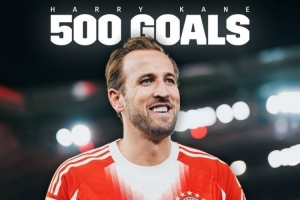 32岁凯恩达成职业生涯500球！拜仁将在明日赛前为他办纪念仪式