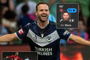 他还在踢！37岁马塔澳超墨尔本德比2射1传，不停球40米超远吊射