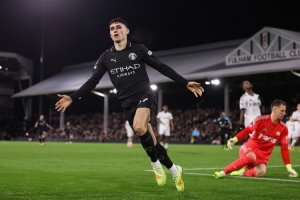 福登已在英超直接参与99球，有望成为曼城队史第六位参与百球球员