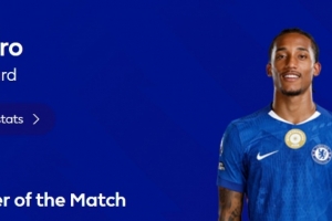 率先破门，英超官方：若昂·佩德罗当选切尔西1-1伯恩利全场最佳