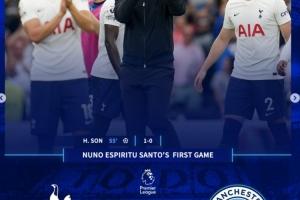 德转盘点热刺新帅首战：努诺率队胜曼城，穆里尼奥、孔蒂皆开门红