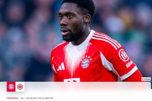 又伤了！拜仁官方：阿方索·戴维斯右腿肌肉撕裂，将暂时缺席比赛