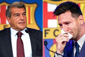 拉波尔塔：23年尝试签回梅西但他选择迈阿密，希望为他立一座雕像