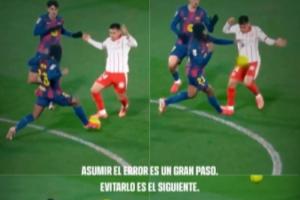 赫罗纳绝杀被确认误判！巴萨官推：承认错误是第1步，改正是第2步