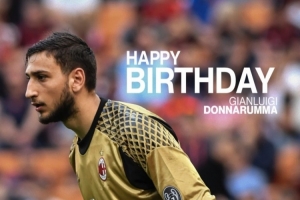米兰祝多纳鲁马27岁生日快乐，球员效力期间出战251场丢265球