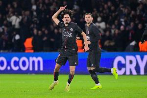 创队史纪录！加盟巴黎以来，维蒂尼亚出战了全部47场欧冠比赛