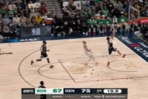 突然发力！辛普森反击单手劈扣 掘金11-0获得两位数优势