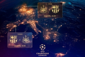 巴萨首回合战纽卡时间3月11日凌晨4:00，次回合19日凌晨1:45