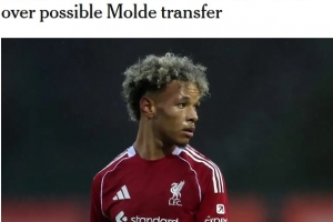 TA：利物浦19岁边锋科内-多赫蒂正与挪威莫尔德商谈永久转会