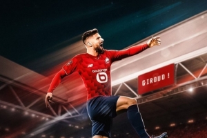 吉鲁达成俱乐部生涯300球里程碑，里尔官方社媒晒海报祝贺