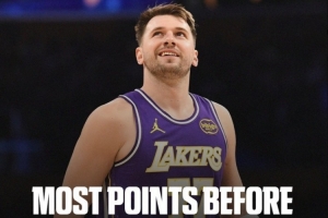 东契奇27岁前总得分历史第四多 仅次于詹姆斯、杜兰特和安东尼