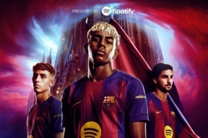 背水一战！巴萨发布对马竞次回合海报：亚马尔、费兰、费尔明出镜