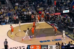 砍完分再来个助攻！波杰姆斯基传霍福德三分打停快船 分差16分