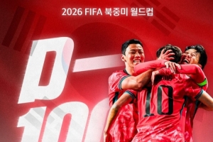 韩国足协发布世界杯倒计时100天海报：超越极限，团结一心