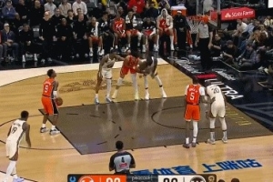 又开始了！马瑟林罚球 追梦与尼德豪泽篮下卡位纠缠