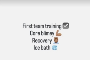 15岁小将JJ·加布里埃尔更新社媒，纪念自己随曼联一线队训练