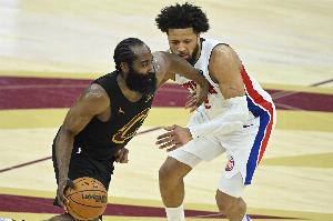 骑媒：米切尔缺阵/阿伦伤退/哈登低迷仍赢活塞 季后赛将横扫他们