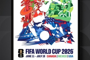 拼贴风格，三位艺术家共同设计！国际足联发布世界杯官方海报