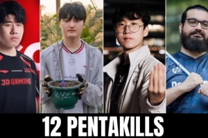 外媒统计五杀最多选手：GALA、Peyz、Ruler十二次并列第一