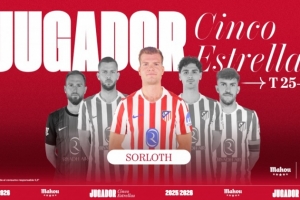 7场5球，官方：30岁挪威前锋瑟尔洛特当选马竞2月队内最佳球员