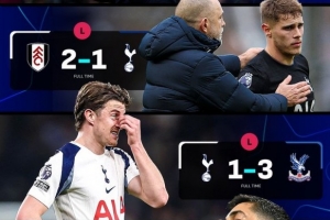 图多尔执教前4场全败，为热刺队史新帅首次出现