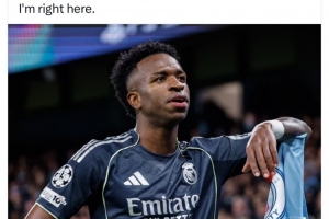 马塞洛社媒称赞维尼修斯：我人生中非常欣赏的球员