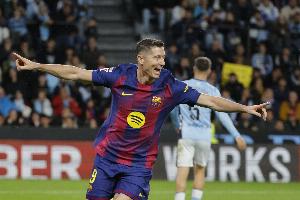 莱万已为巴萨打进117球追平斯托伊奇科夫，位居队史第14位