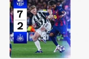 自闭了！纽卡官方X下半场变报分机器：被进了..又进了..结束了