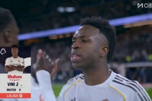 双响+1关键传球1过人成功，维尼修斯当选皇马3-2马竞一役全场最佳