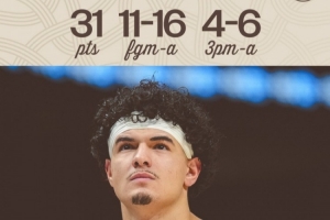 爆砍31分生涯新高！勇士官方评选本场最佳：桑托斯无悬念当选